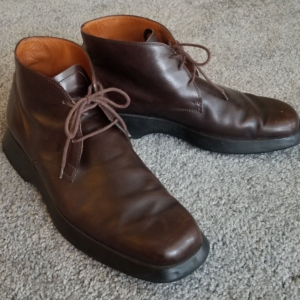 Tod's Brown Leather Short Ankle Lace Up Boot